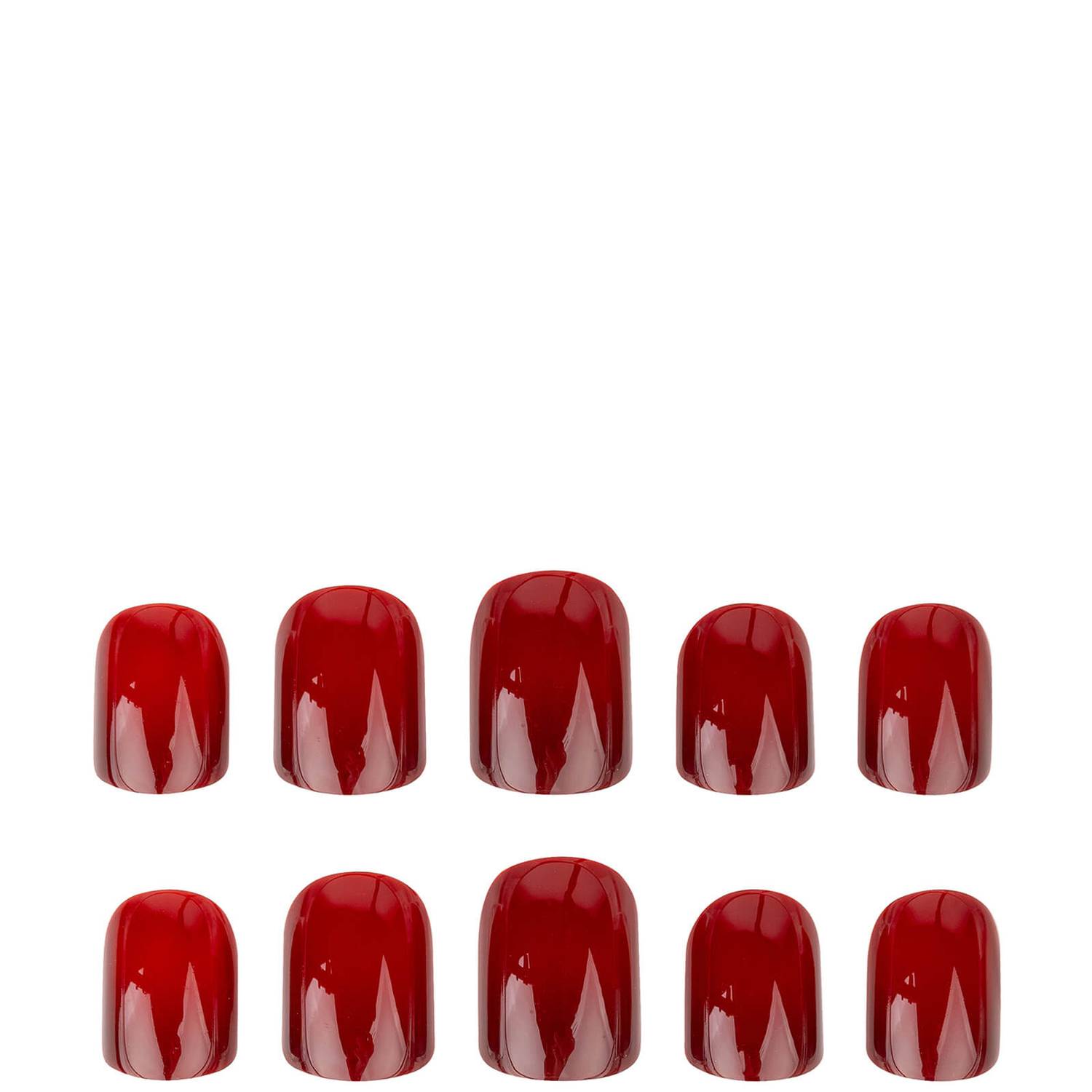 Nail HQ Square Nails Deep Red (24 Pieces)