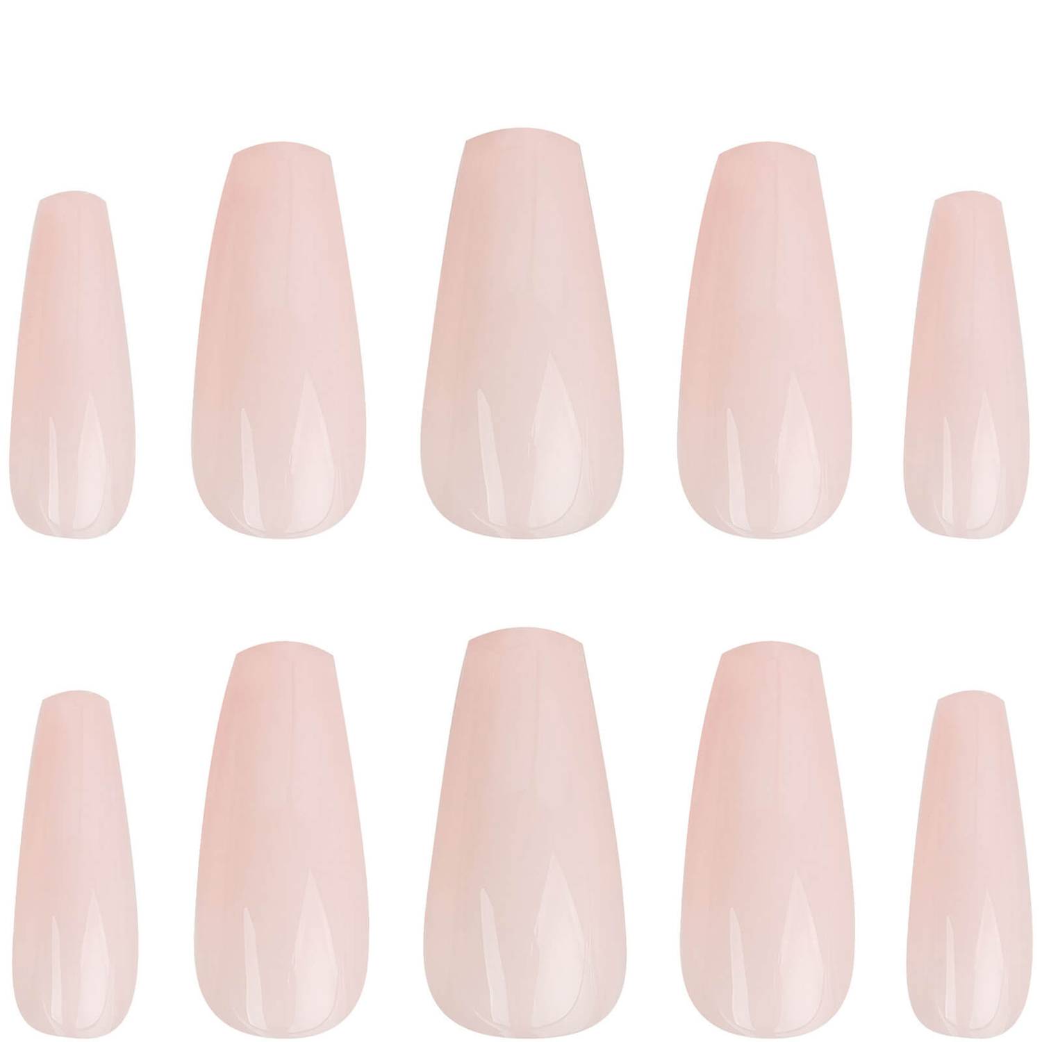 Nail HQ Long Coffin Baby Pink Nails (24 Pieces)