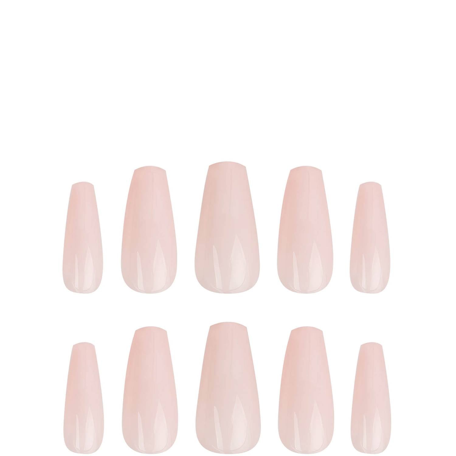 Nail HQ Long Coffin Baby Pink Nails (24 Pieces)