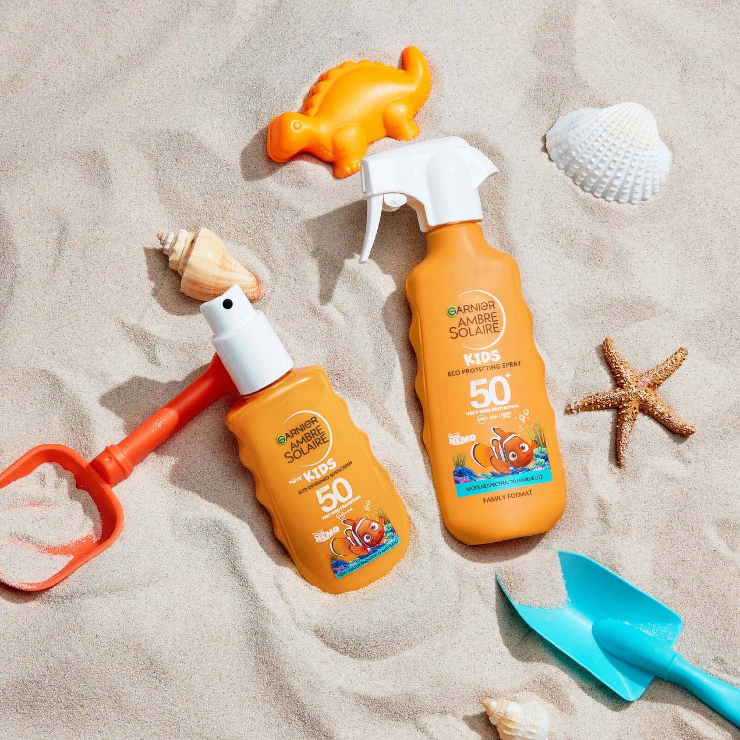 Garnier Ambre Solaire Kids' SPF50 Sun Cream with Easy Application Trigger Spray 300ml