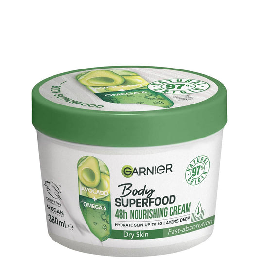 Garnier Body Superfood, Nourishing Body Cream, Avocado and Omega 6, 380ml