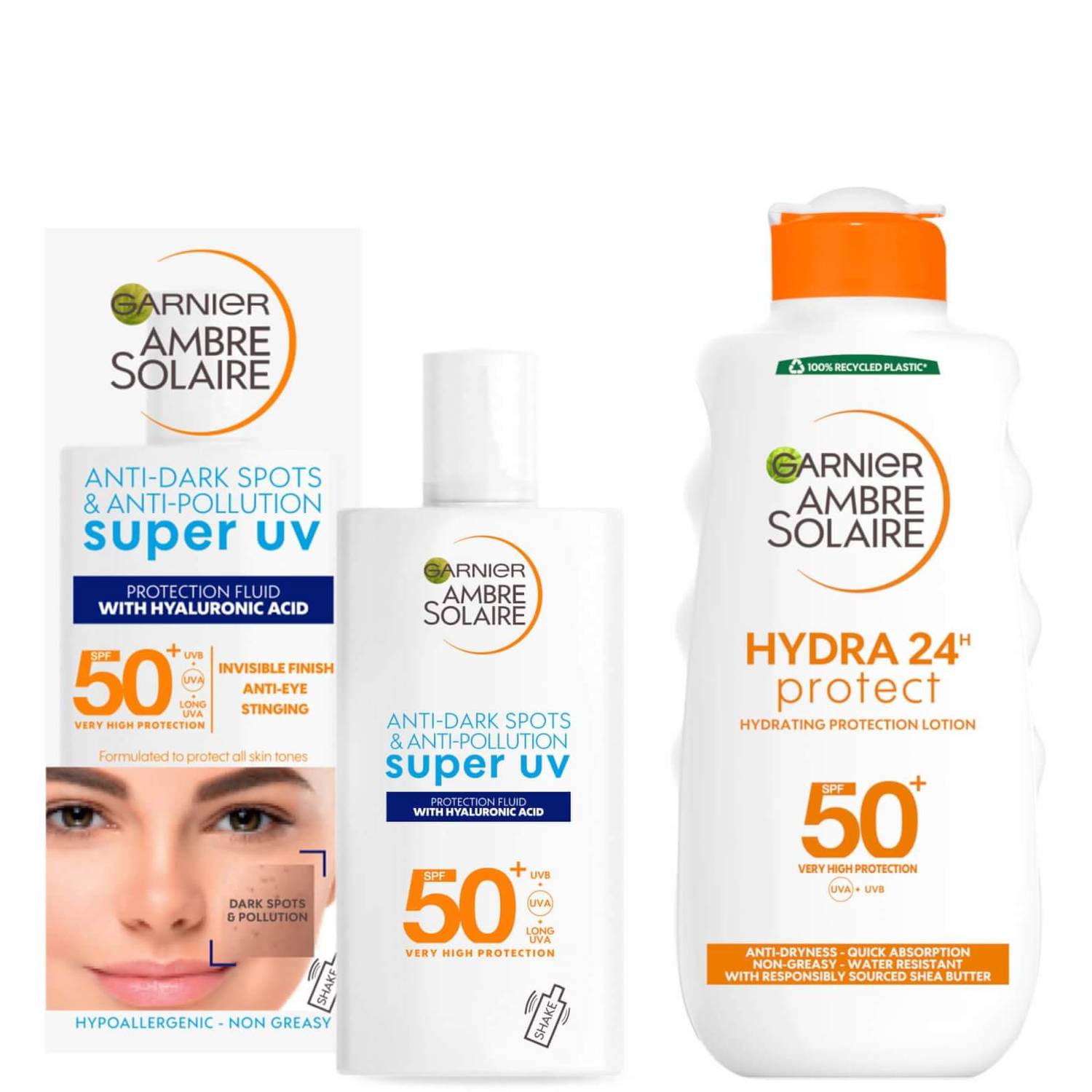 Garnier Ambre Solaire Face and Body SPF50 Bundle