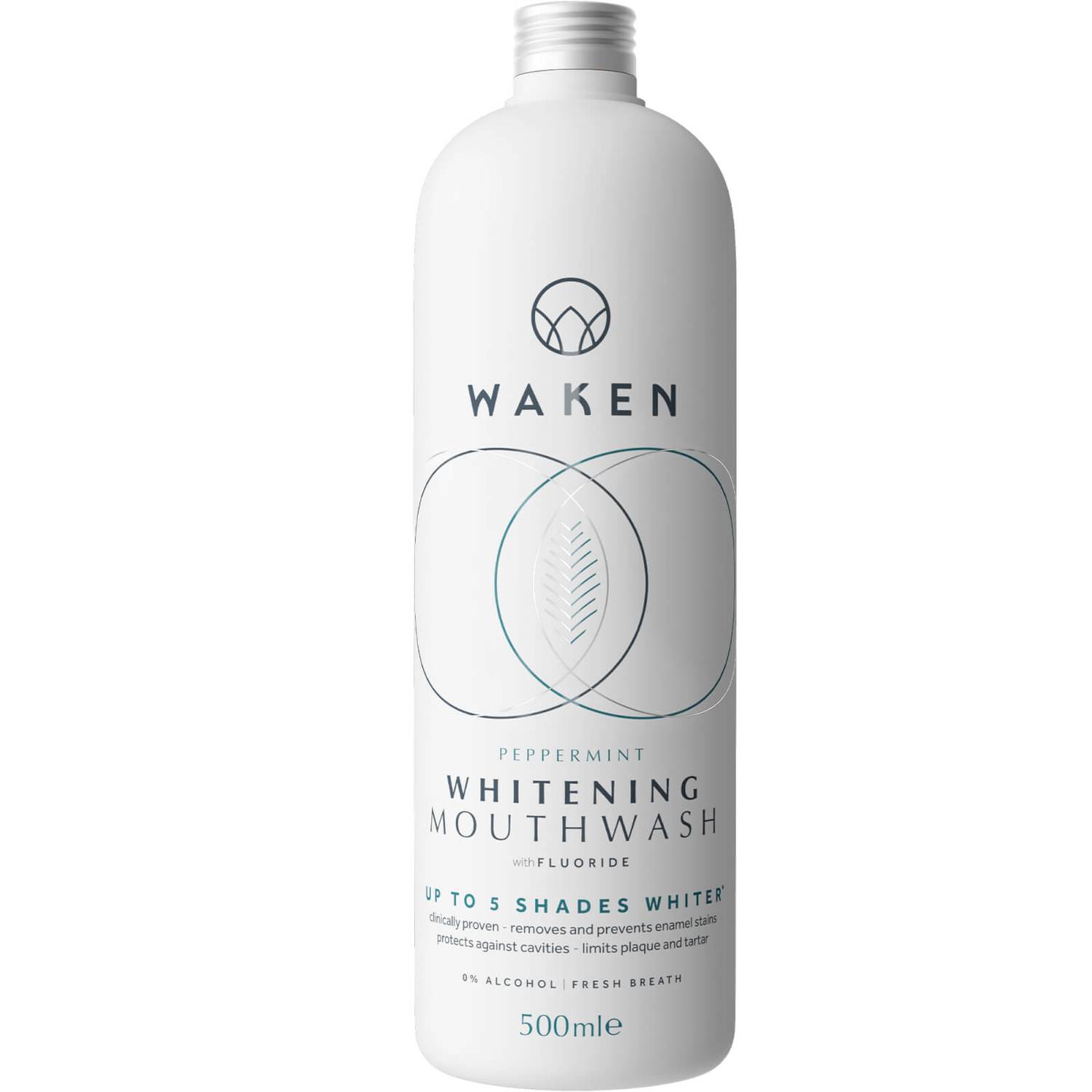 Waken Whitening Mouthwash PepperMint 500ml