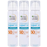 Garnier Ambre Solaire Over Makeup Super UV Protection Mist SPF50 75ml Trio