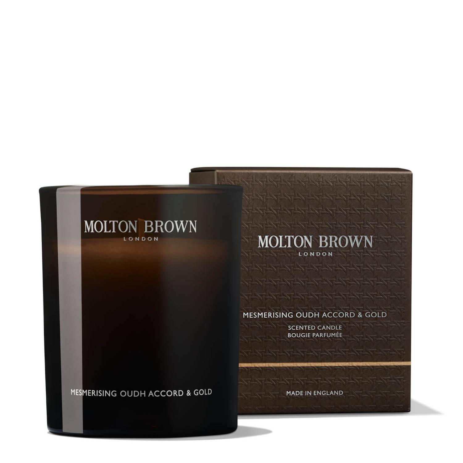 Molton Brown Mesmerising Oudh Accord and Gold Signature Scented Single Wick Candle 190g