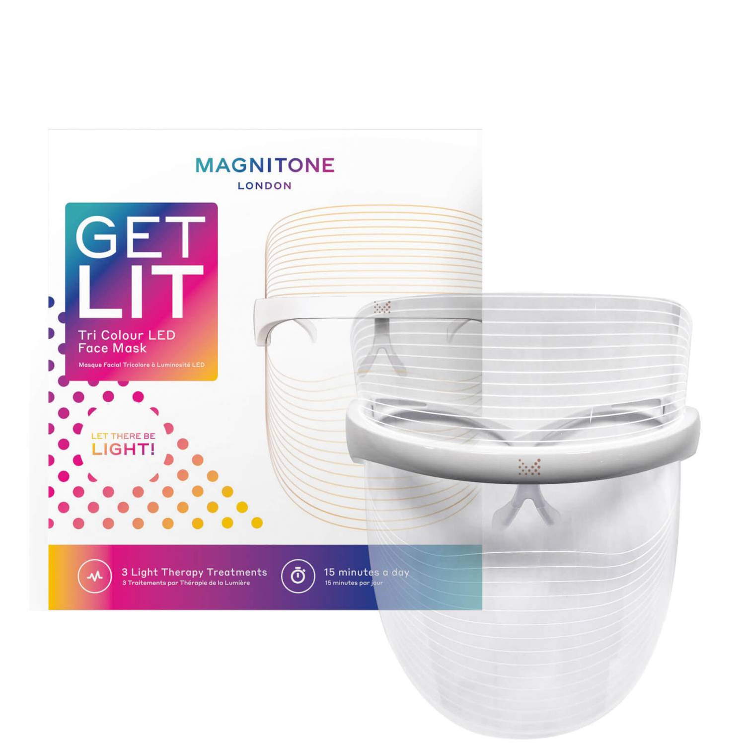 MAGNITONE London Get Lit Tri Colour LED Face Mask