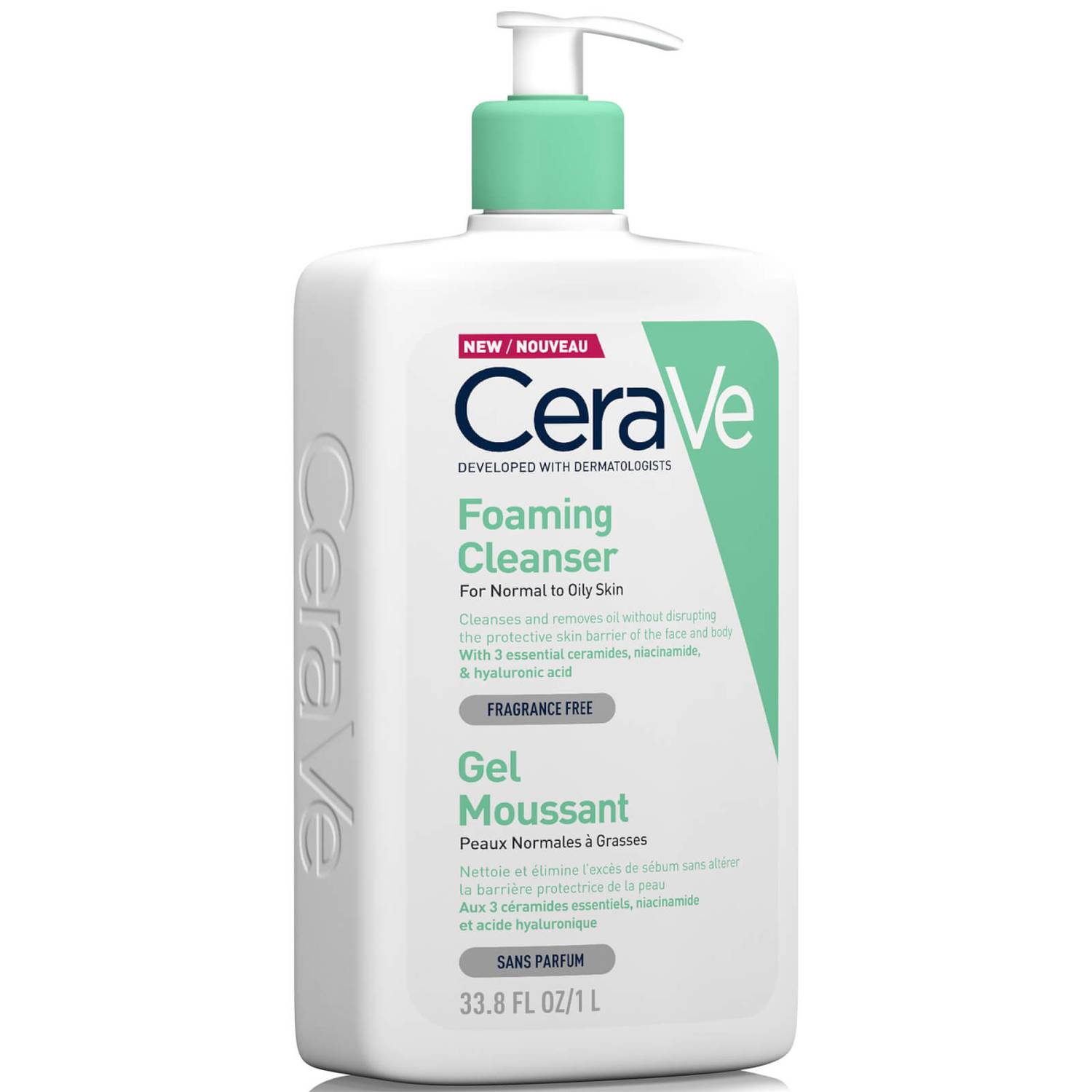 CeraVe Foaming Cleanser with Niacinamide for Normal to Oily Skin 1000ml