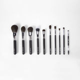 BH Cosmetics Ultimate Essentials - 10 Piece Face & Eye Brush Set with Bag