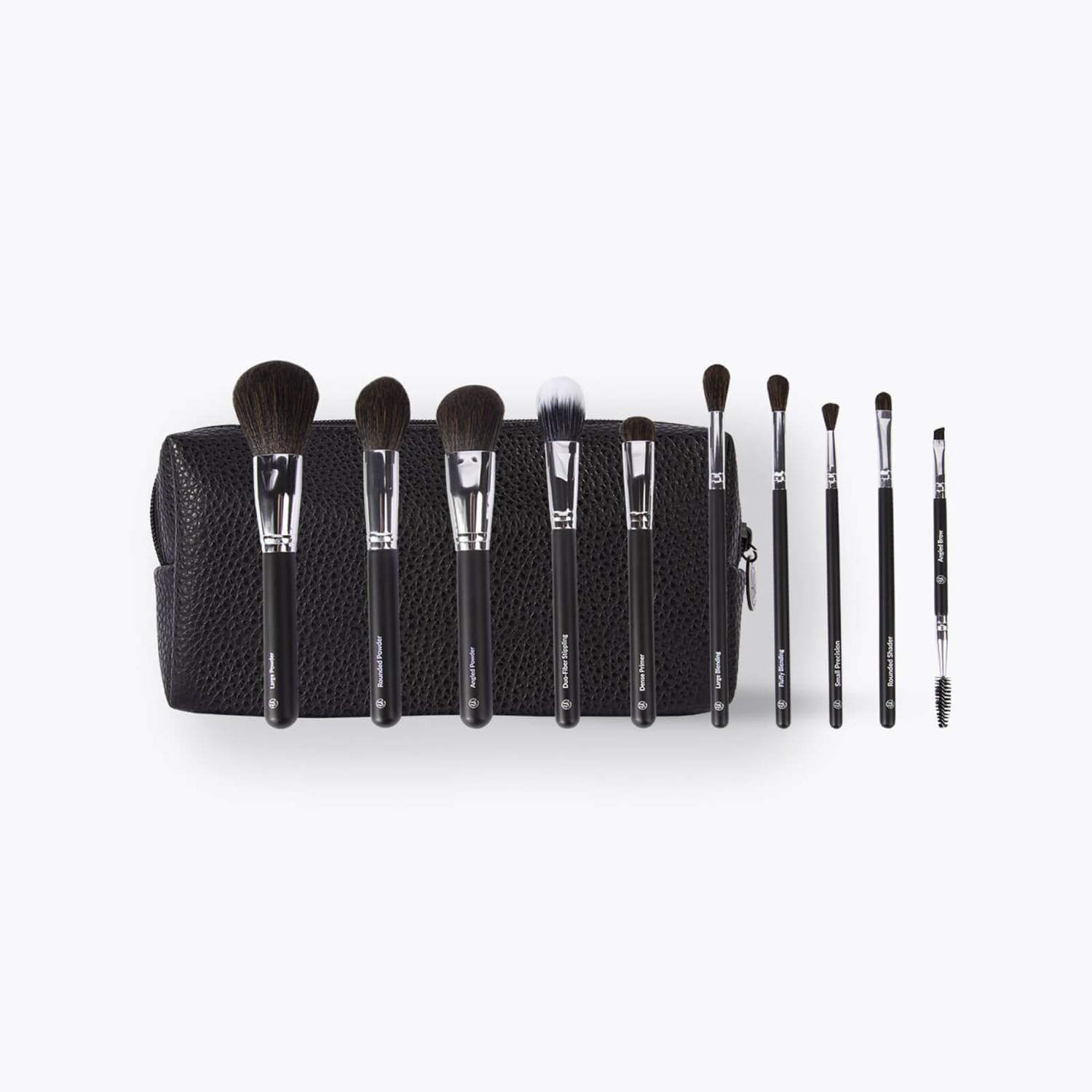 BH Cosmetics Ultimate Essentials - 10 Piece Face & Eye Brush Set with Bag