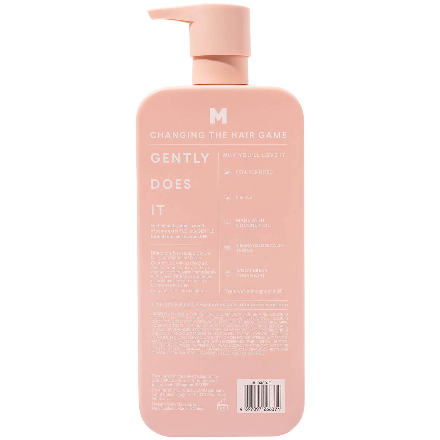 MONDAY Haircare Gentle Shampoo 800ml