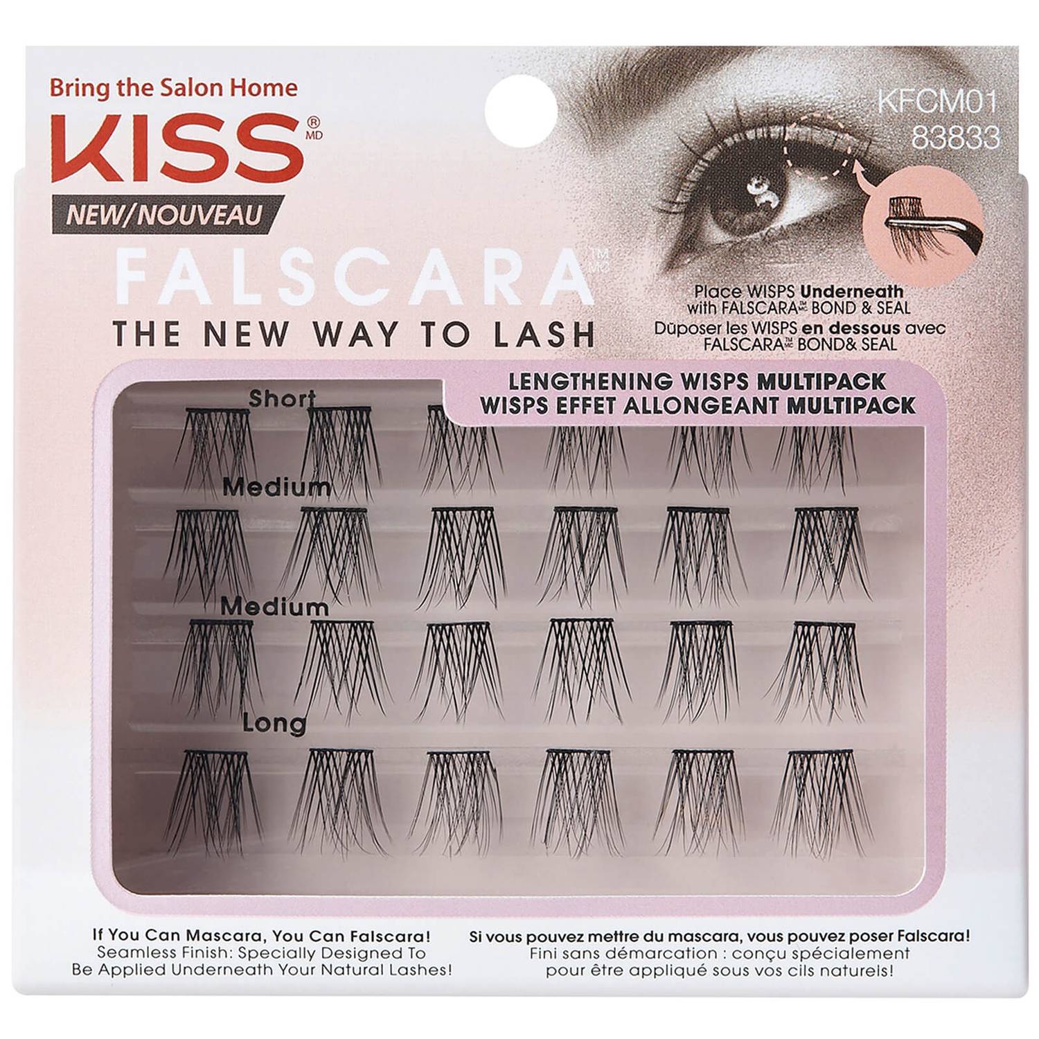 Kiss Falscara Eyelash Wisp Multi - 01-Lengthening