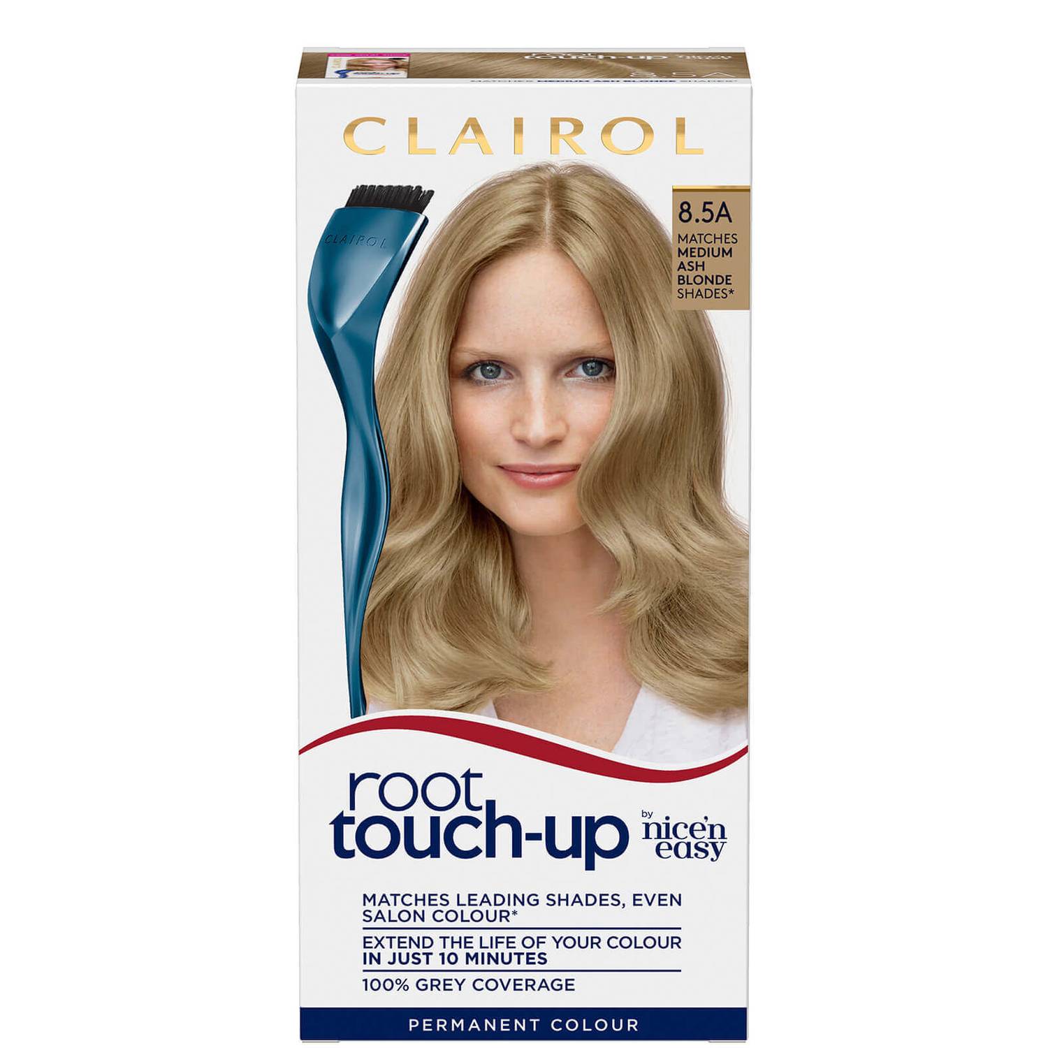 Clairol Root Touch-Up 8.5A Medium Champagne Blonde x Nice'n Easy Permanent 8C Medium Cool Blonde Bundle