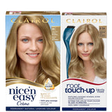 Clairol Root Touch-Up 8.5A Medium Champagne Blonde x Nice'n Easy Permanent 8C Medium Cool Blonde Bundle