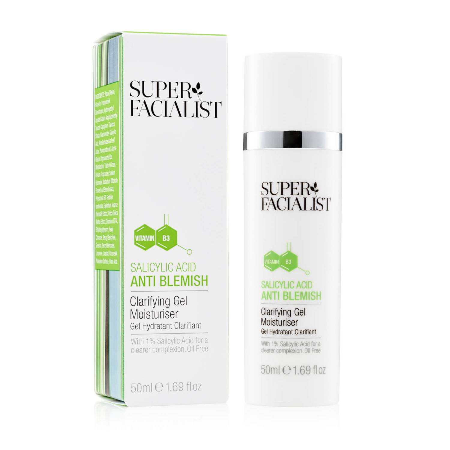 Super Facialist Salicylic Acid Anti-Blemish Clarifying Gel Moisturiser 50ml