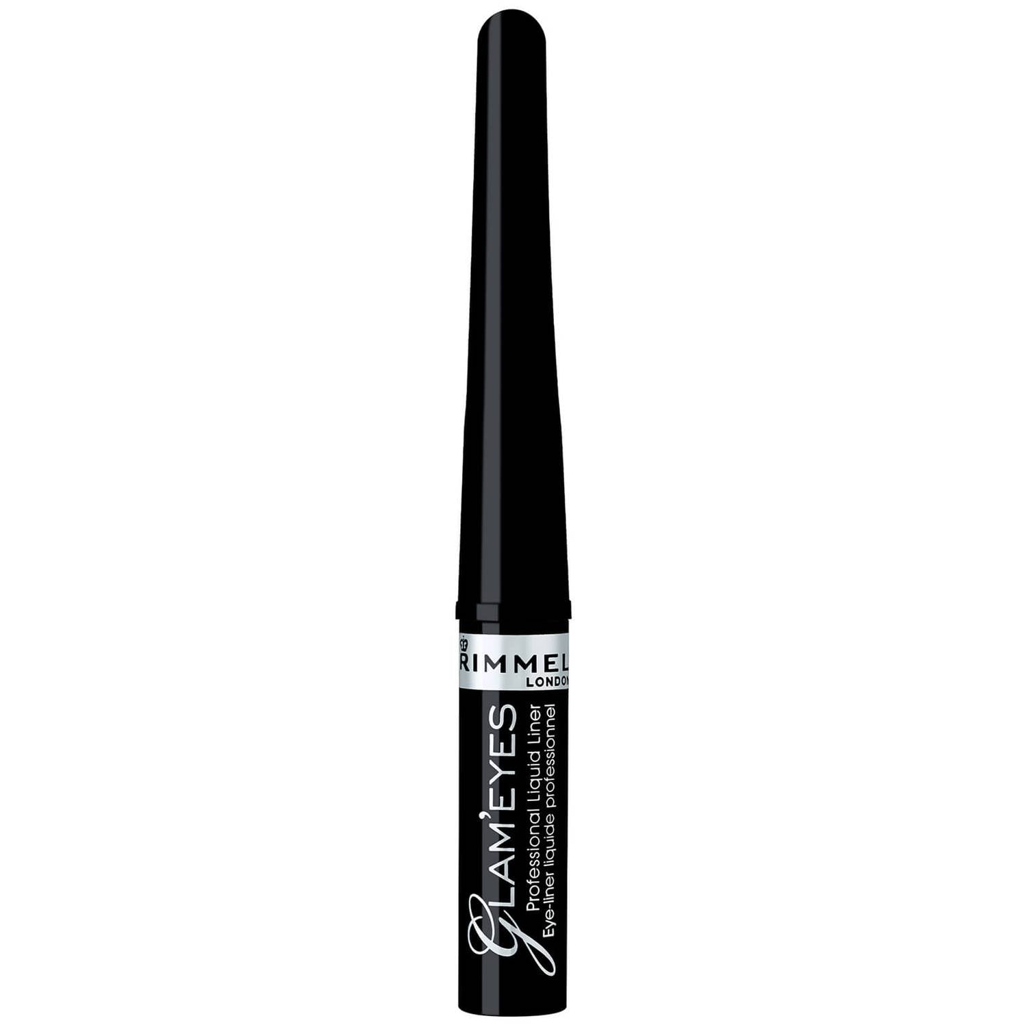 Rimmel London Glameyes Professional Liquid Eyeliner ? 01 ? Black Glamour, 4ml