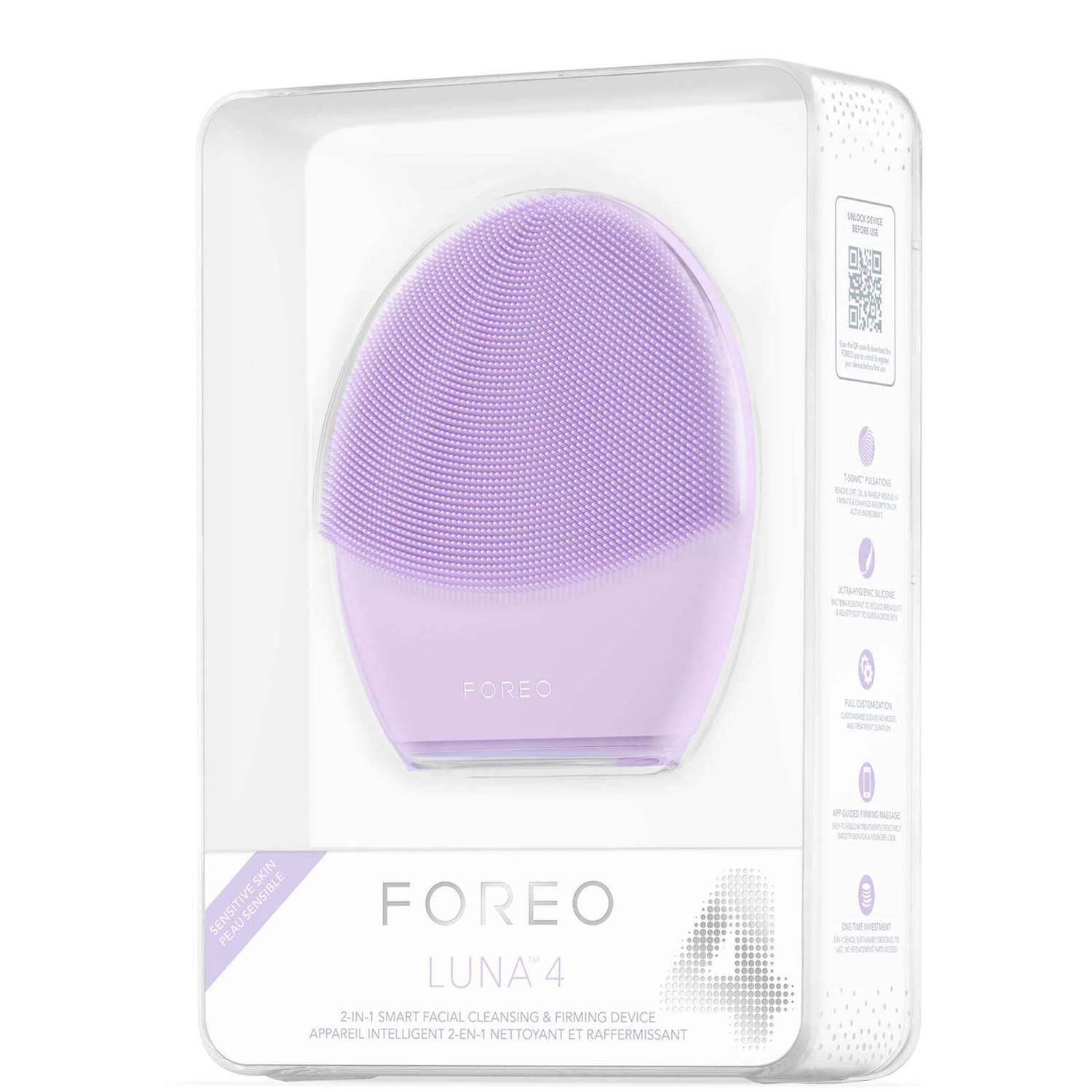 FOREO LUNA 4 Smart Facial Cleansing and Firming Massage Device - Sensitive Skin