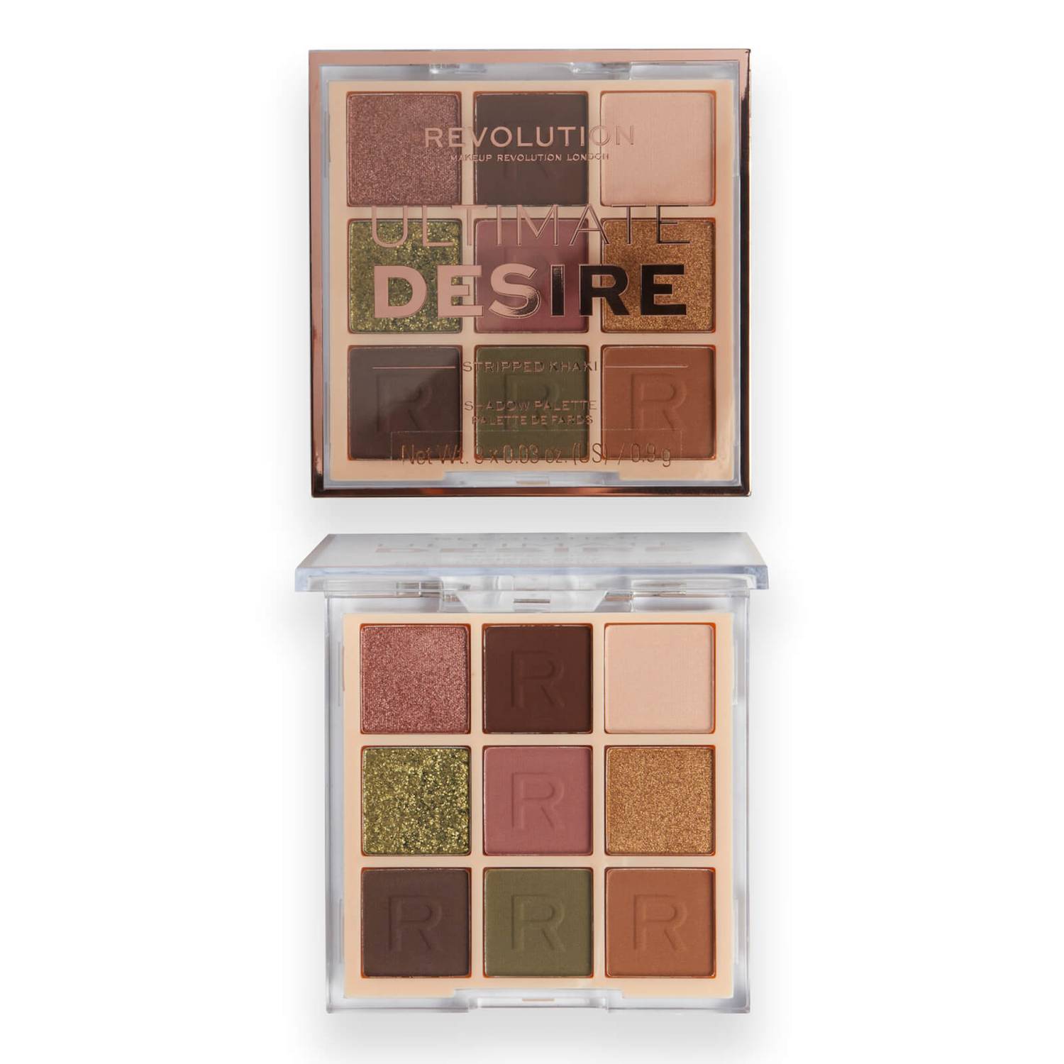 Makeup Revolution Ultimate Desire Shadow - Palette Stripped Khaki