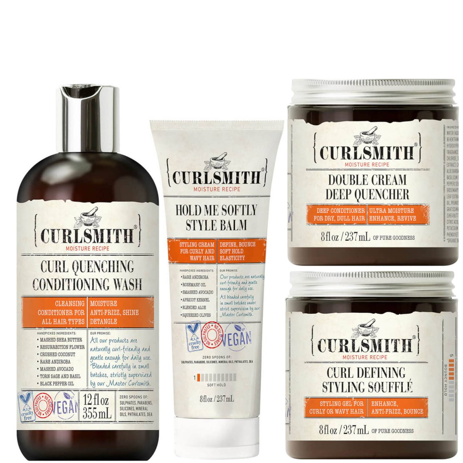 Curlsmith Wash, Treat and Style Bundle (Worth £90.00)