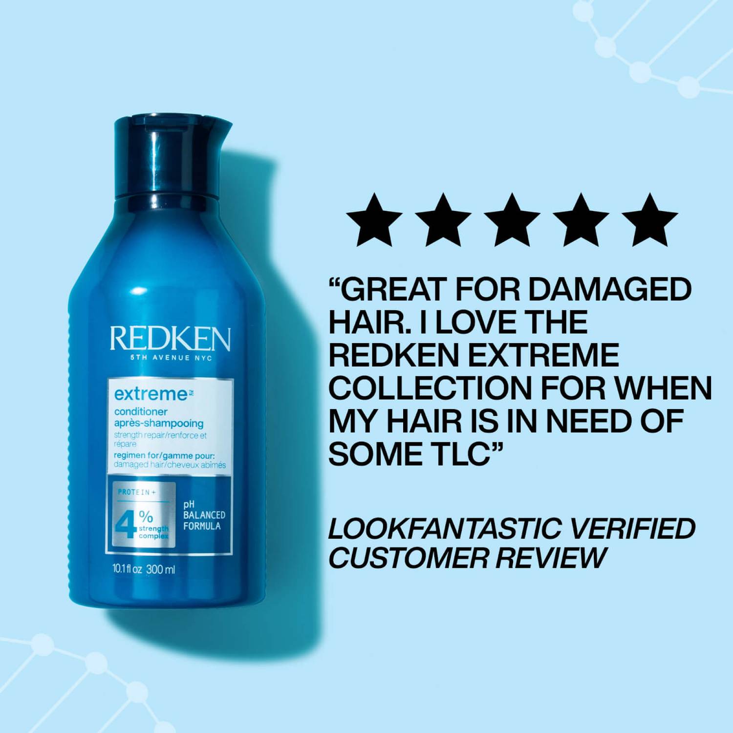 Redken Extreme Shampoo, Conditioner and Anti-Snap Treatment Routine for Damaged Hair