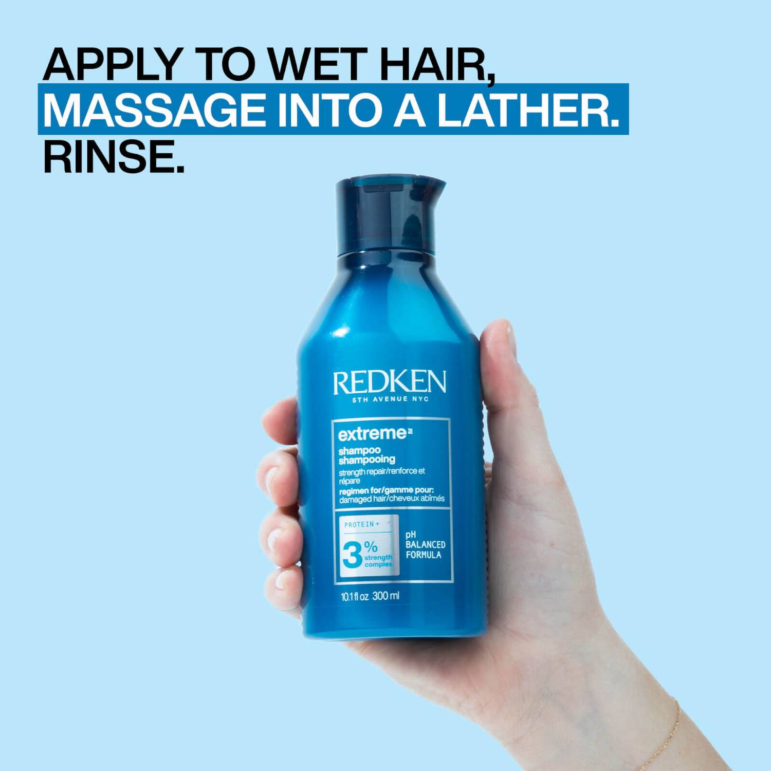 Redken Extreme Shampoo, Conditioner and Anti-Snap Treatment Routine for Damaged Hair