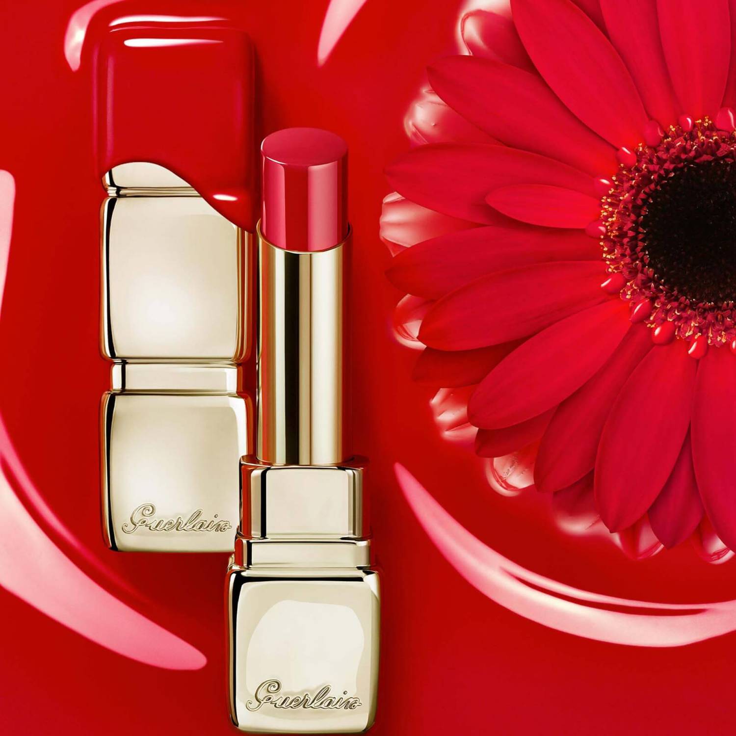 Guerlain Kisskiss Shine Bloom 95% Naturally-Derived Ingredients Lipstick