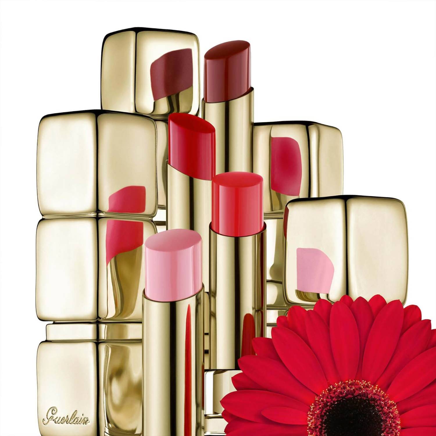 Guerlain Kisskiss Shine Bloom 95% Naturally-Derived Ingredients Lipstick