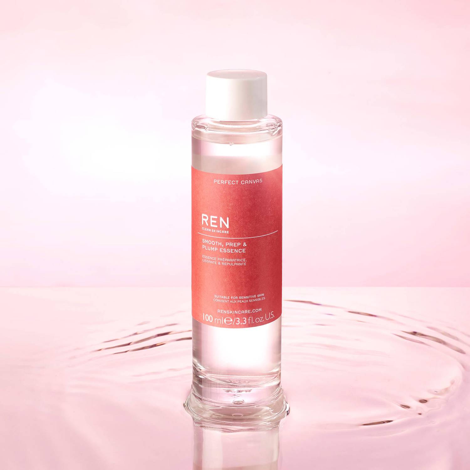 REN Clean Skincare Perfect Canvas Smooth, Prep and Plump Essence 100ml