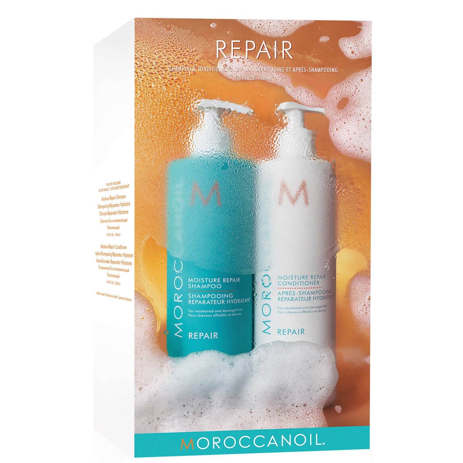 Moroccanoil Moisture Repair Shampoo and Conditioner 500ml Duo (Worth £71.40)