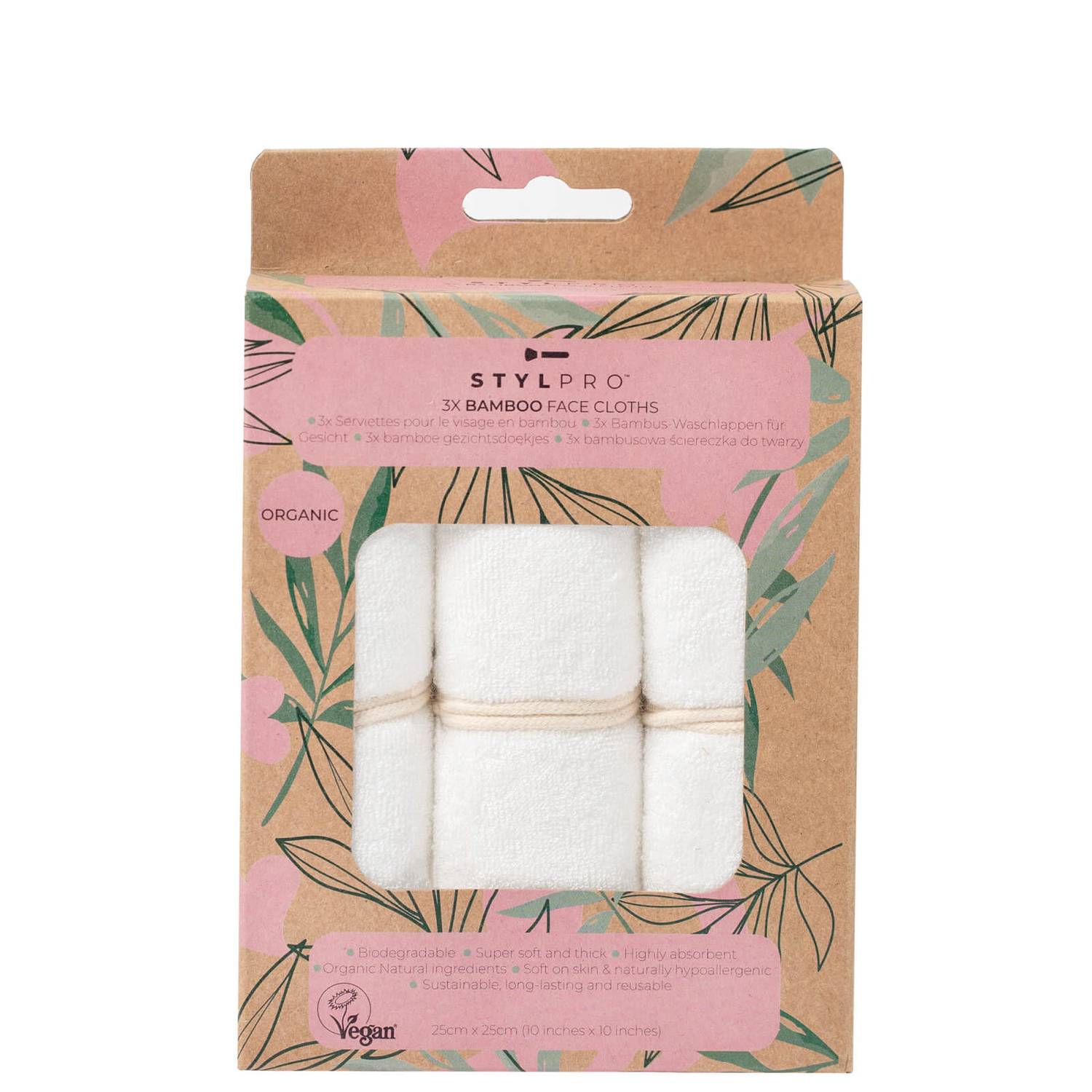 StylPro Bamboo Face Cloths Pack of 3