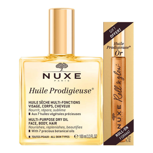 NUXE Huile Prodigieuse 100ml & Free Huile Prodigieuse Golden Shimmer 8ml Roll-On