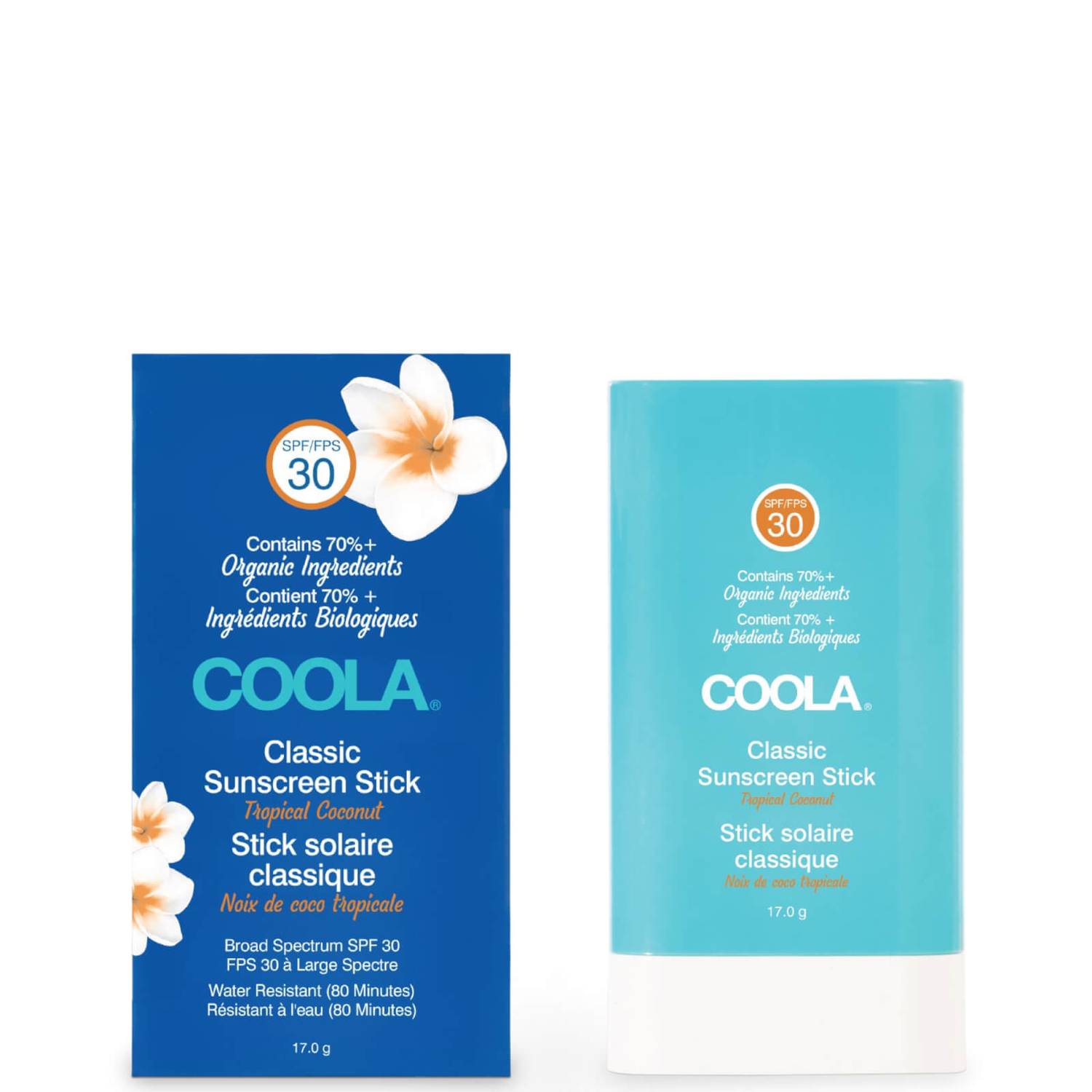 COOLA Classic Stick SPF 30+ Coconut 17g