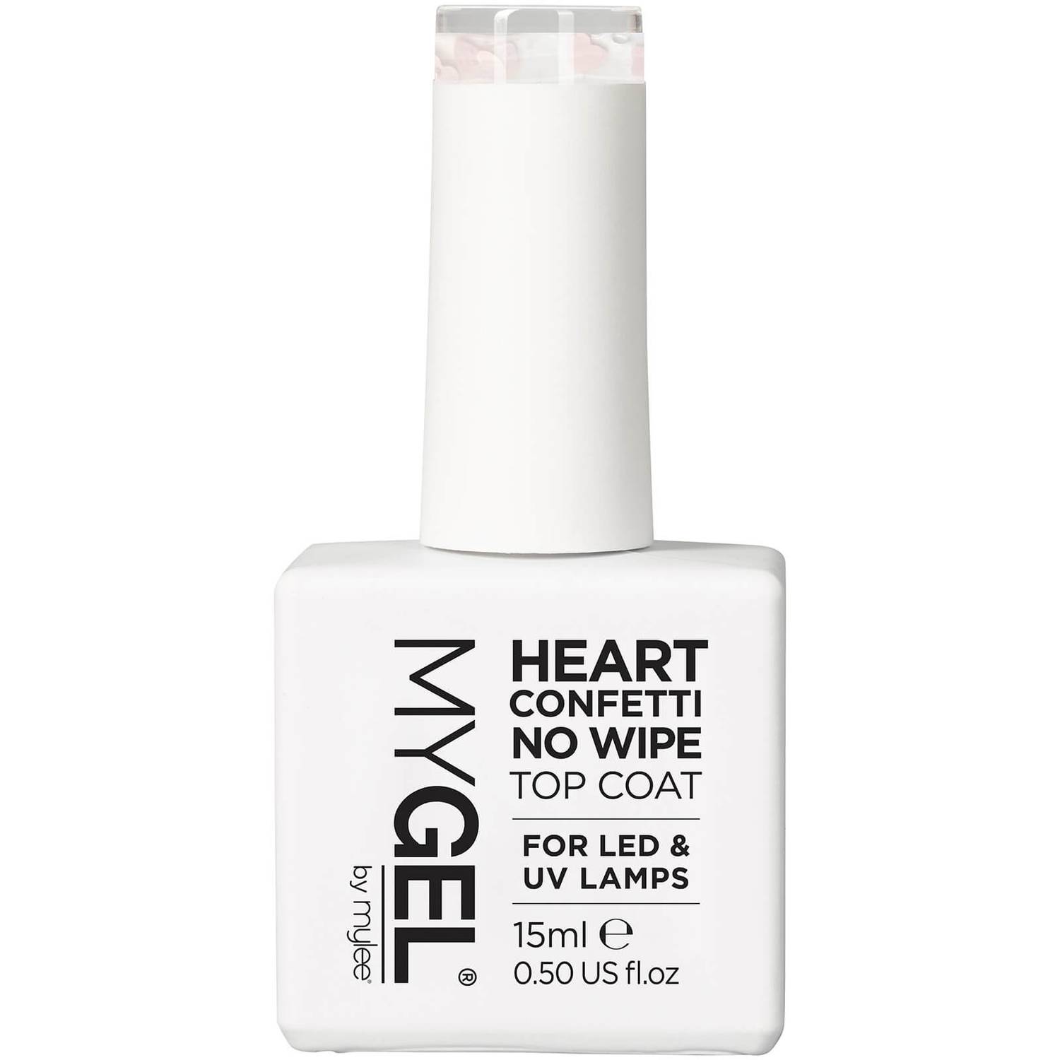 Mylee Heart Confetti No Wipe Top Coat 15ml