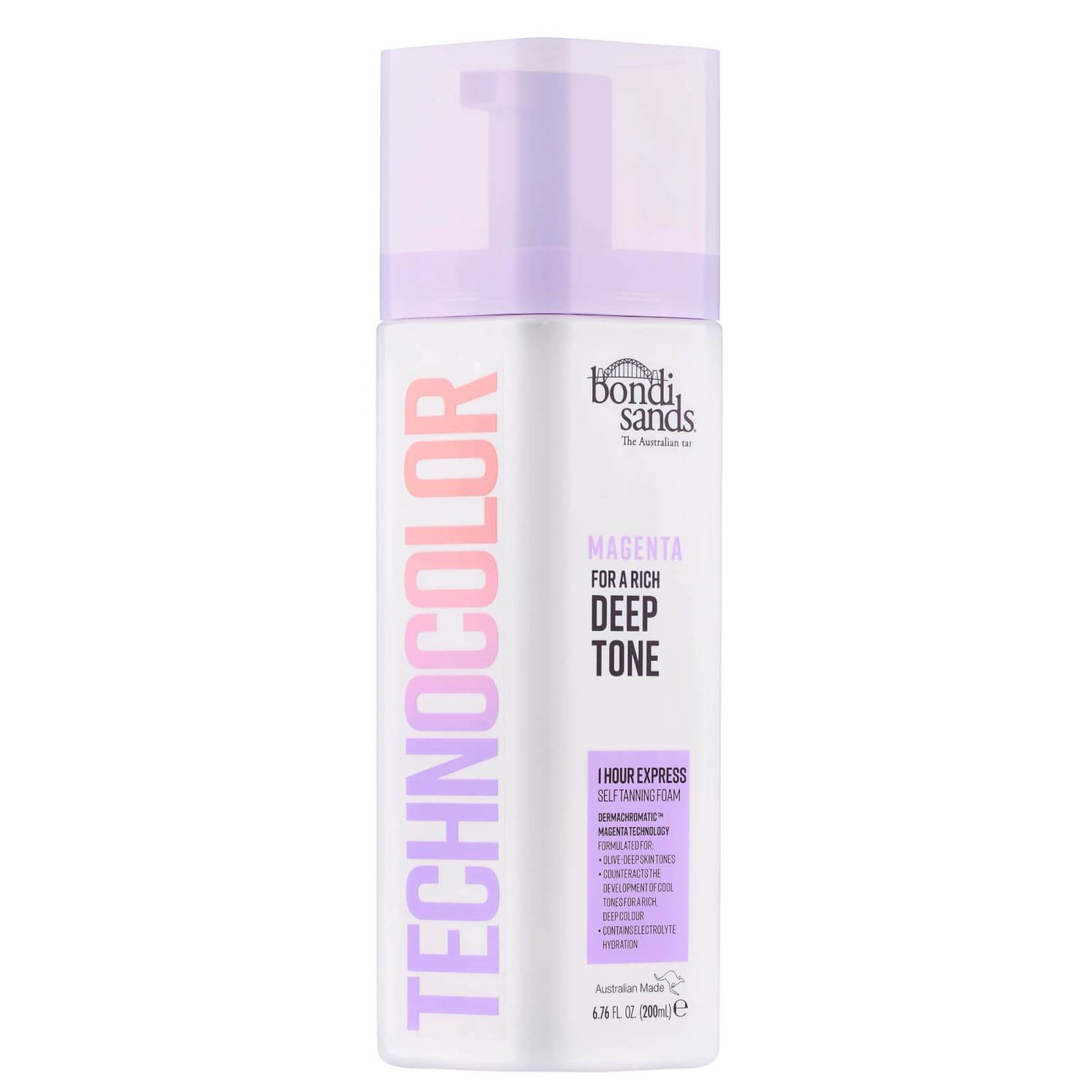 Bondi Sands Technocolor 1 Hour Express Self Tanning Foam - Magenta 200ml