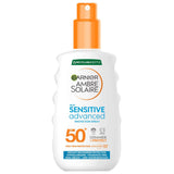 Garnier Ambre Solaire SPF 50 Sensitive Advanced Sun Spray 150ml