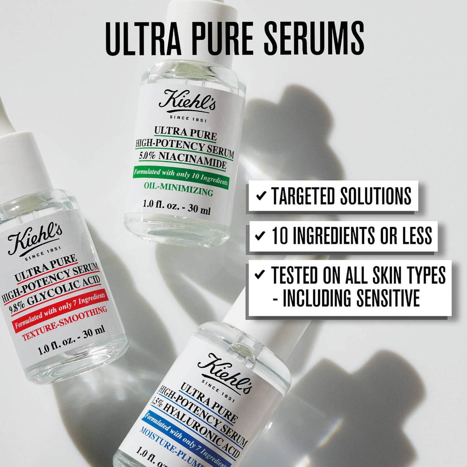 Kiehl's Ultra Pure 10% Glycolic Acid Texture-Smoothing High-Potency Serum 30ml