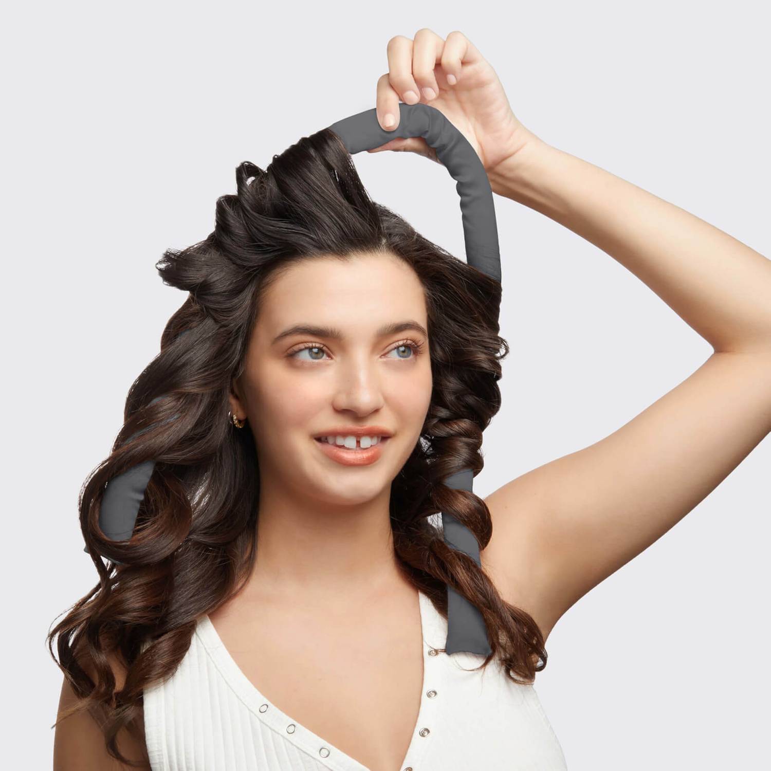 Kitsch Satin Heatless Curling Set - Charcoal