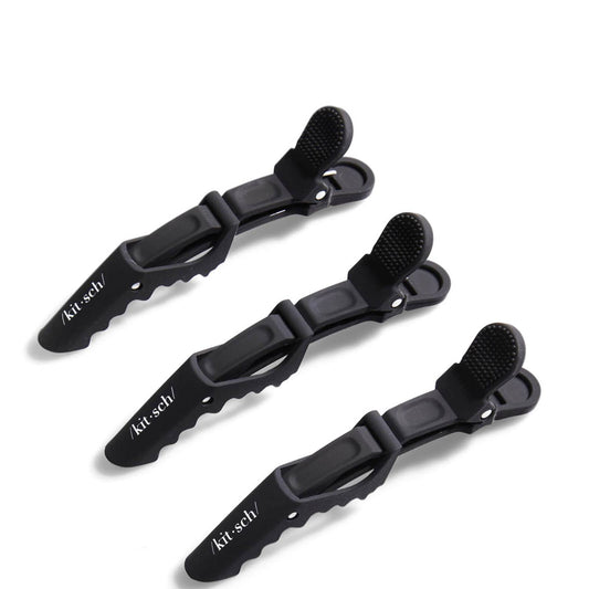 Kitsch No Slip Crocodile Clips - Black (Pack of 3)