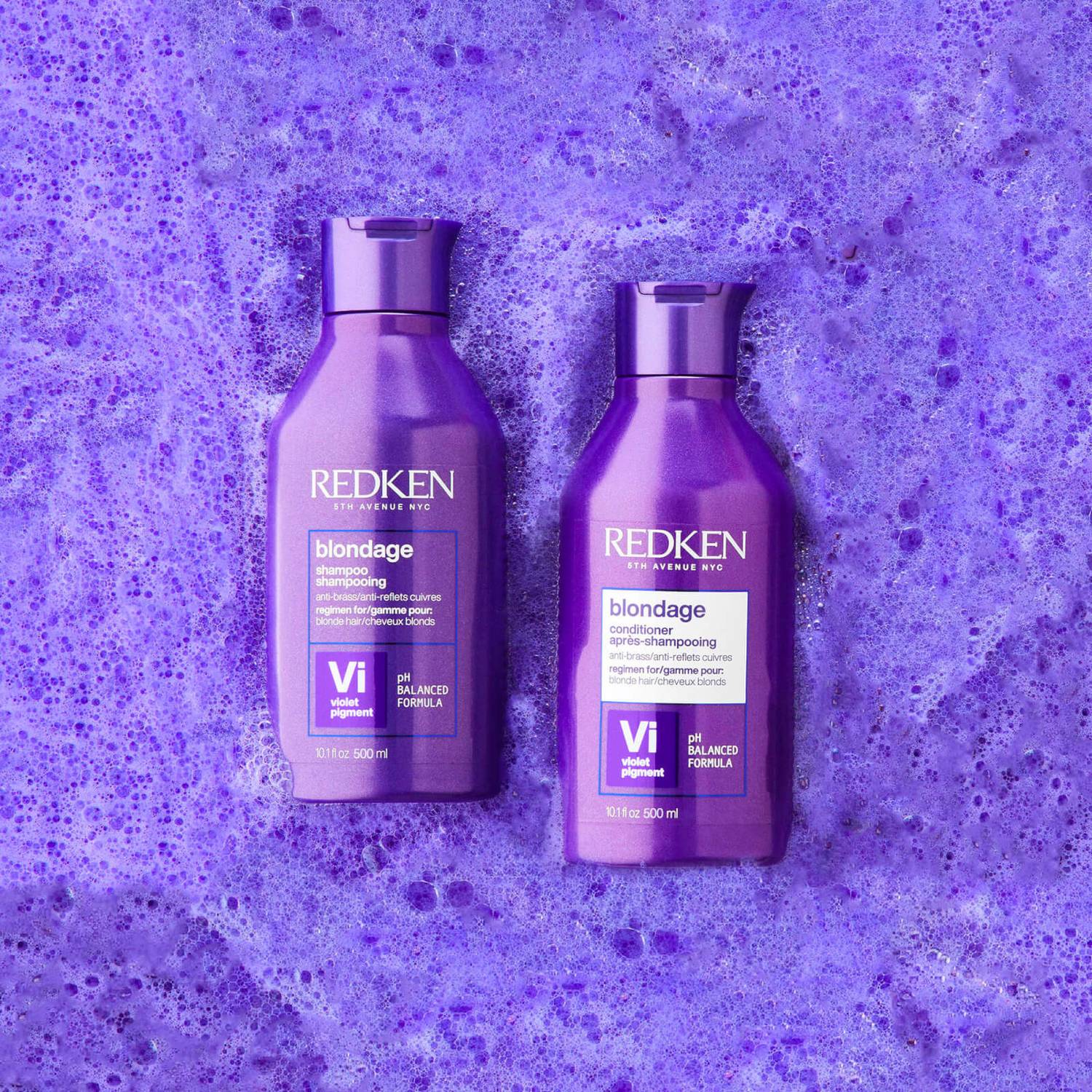 Redken Color Extend Blondage Shampoo and Conditioner Routine For Eliminating Brassiness In Blonde Hair 500ml