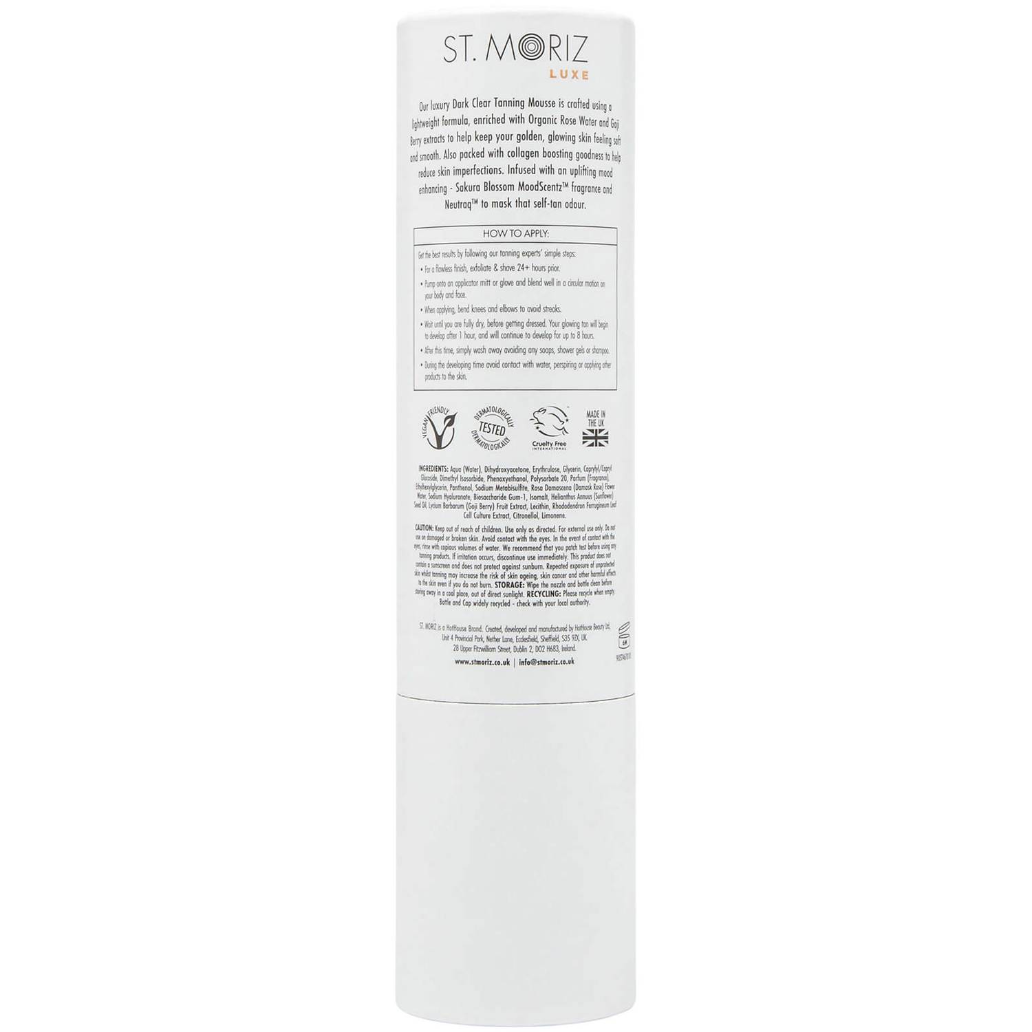 St. Moriz Luxe Hydra-Glow Clear Tanning Mousse - Medium 200ml