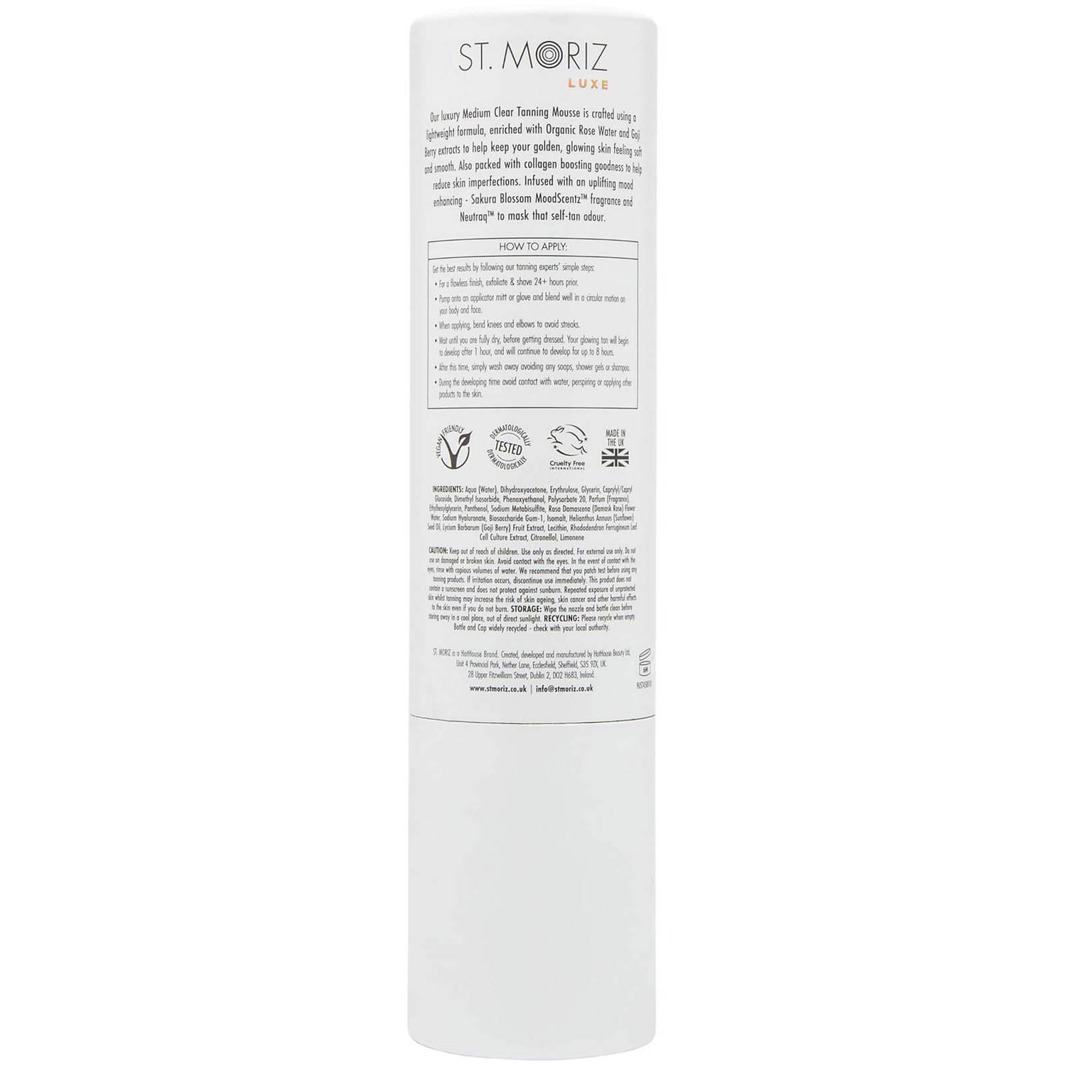 St. Moriz Luxe Hydra-Glow Clear Tanning Mousse - Dark 200ml