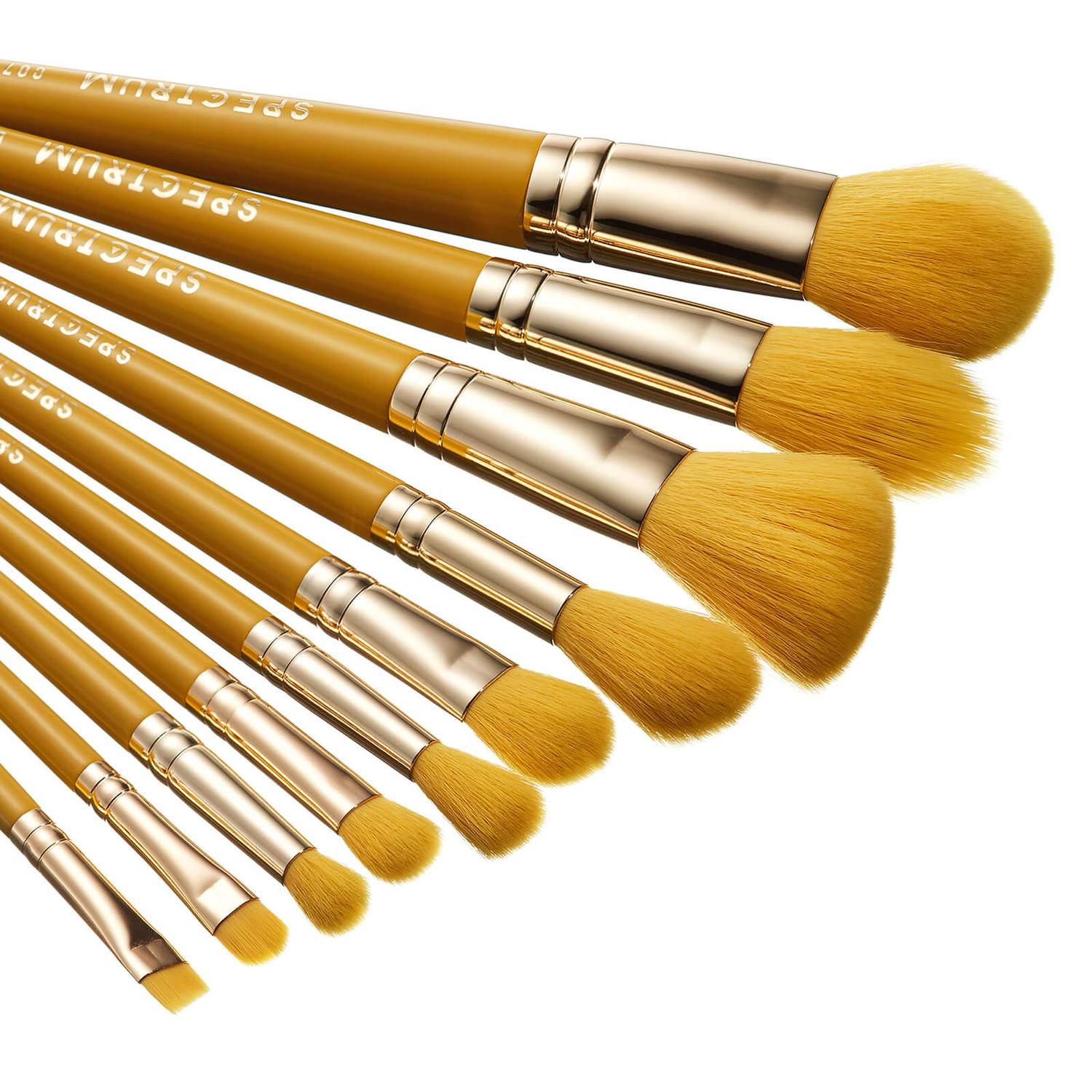 Spectrum Collections Golden Palm Marble 10 Piece Brush Set