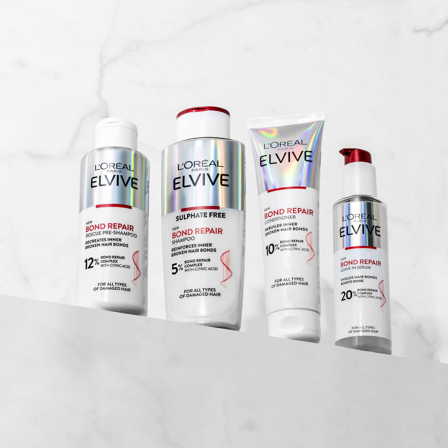 L'Oréal Paris Elvive Bond Repair Full Routine Bundle for Damaged Hair