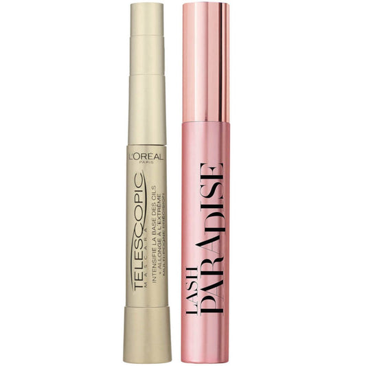 L'Oréal Paris Telescopic Mascara for More Length and Lash Paradise Volume Mascara Bundle