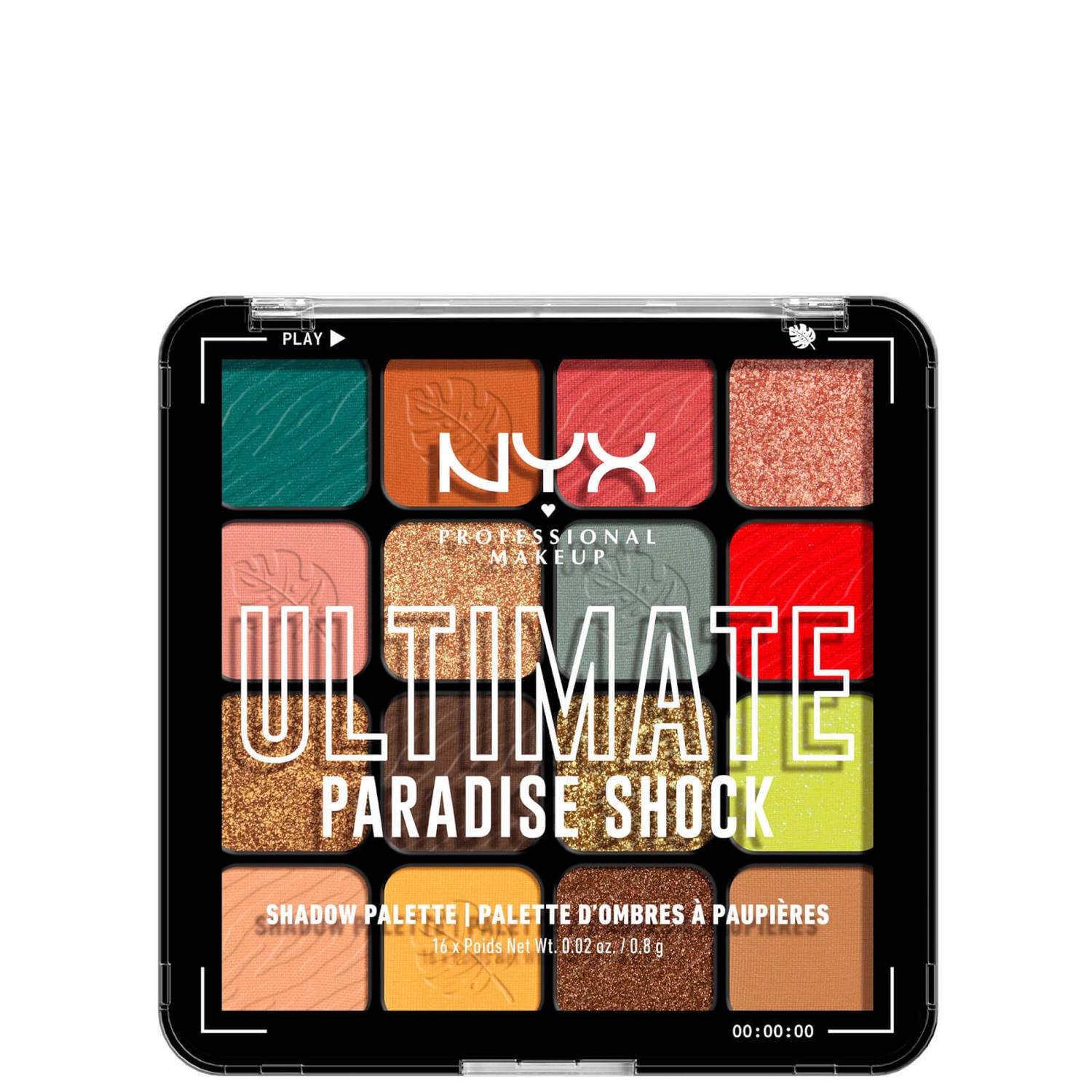 NYX Professional Makeup Ultimate Shadow Vegan 16-Pan Palette - Paradise Shock