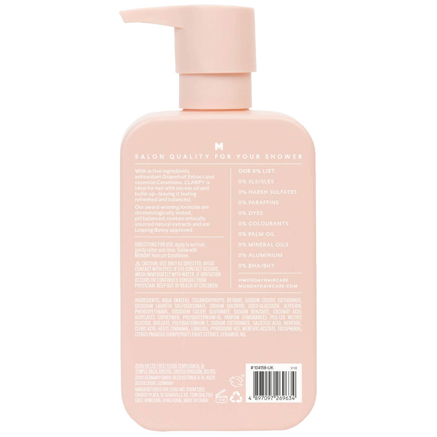 MONDAY Haircare Clarify Shampoo 354ml