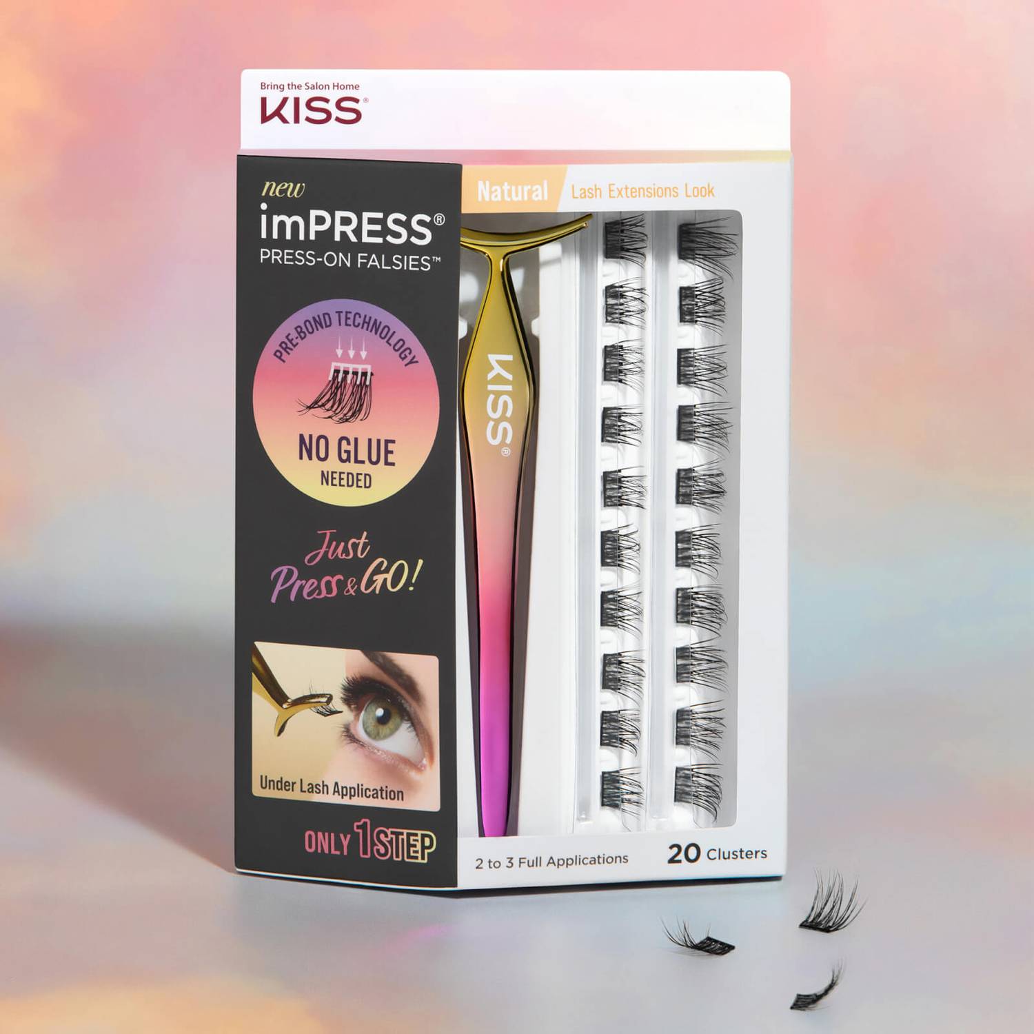 Kiss imPRESS Falsies Press-on False Lash Kit - Natural