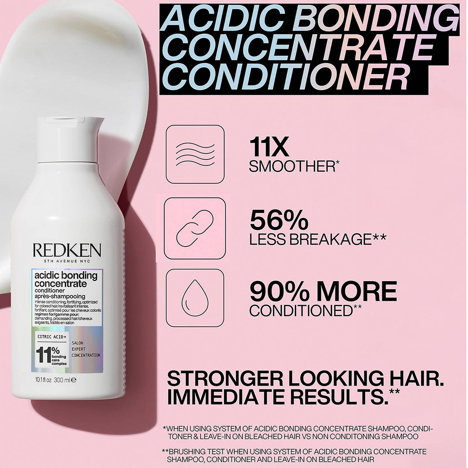 Redken Acidic Bonding Concentrate Shampoo, Conditioner and 5-Minute Liquid Hair Mask Bond Repair Bundle