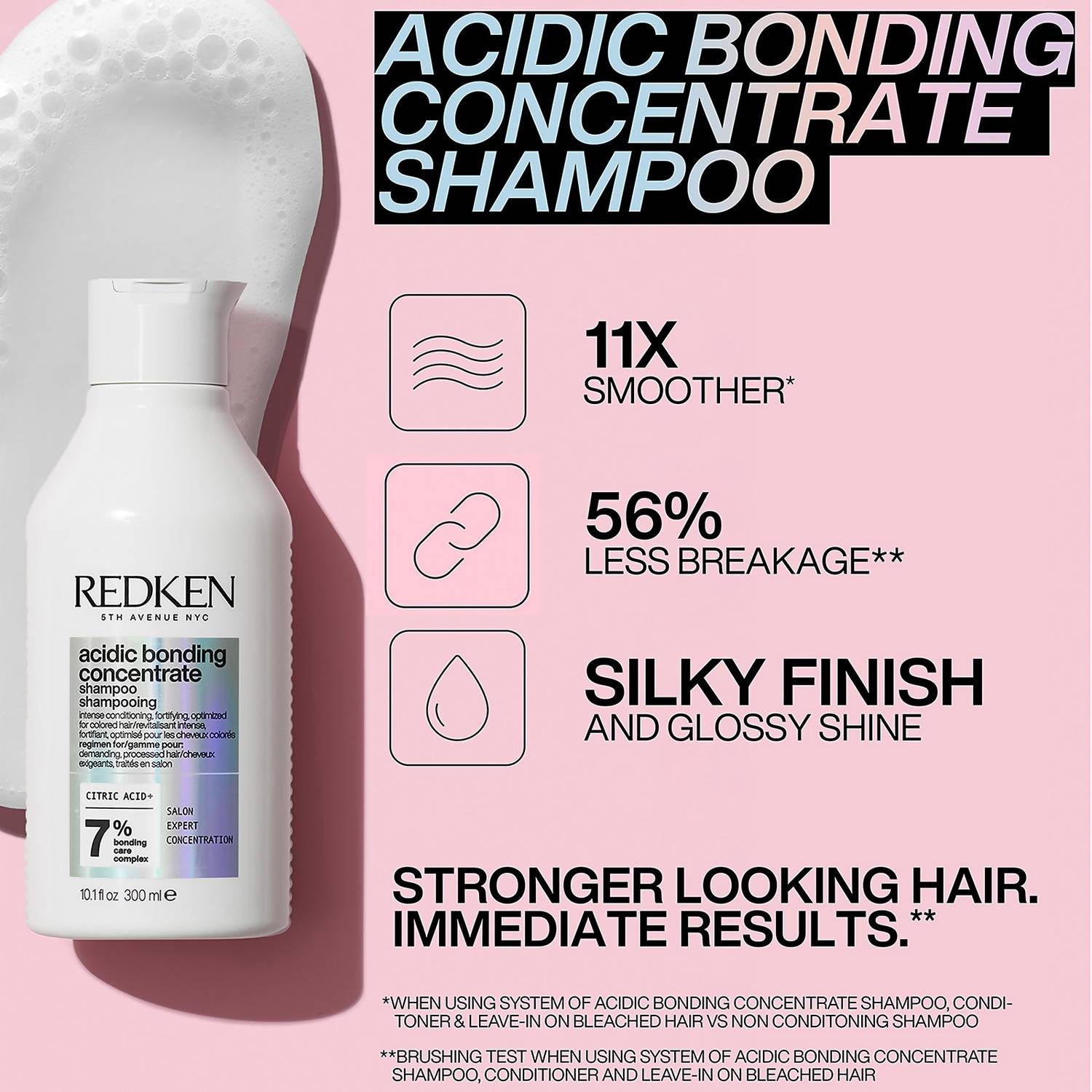 Redken Acidic Bonding Concentrate Shampoo, Conditioner and 5-Minute Liquid Hair Mask Bond Repair Bundle