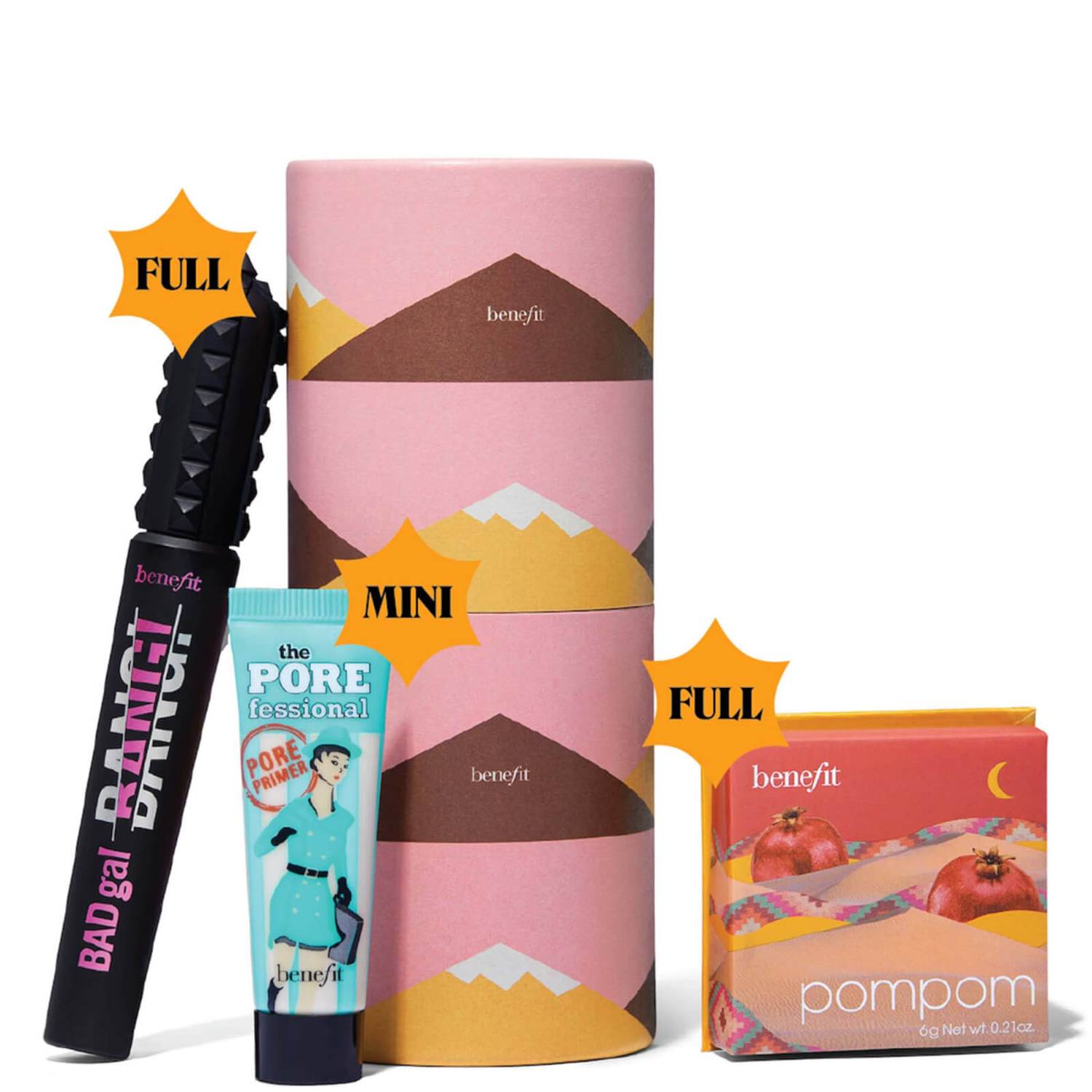 benefit BADgal Season Badgal Bang Mascara, Porefessional Primer and Blush Gift Set (Worth £67.00)