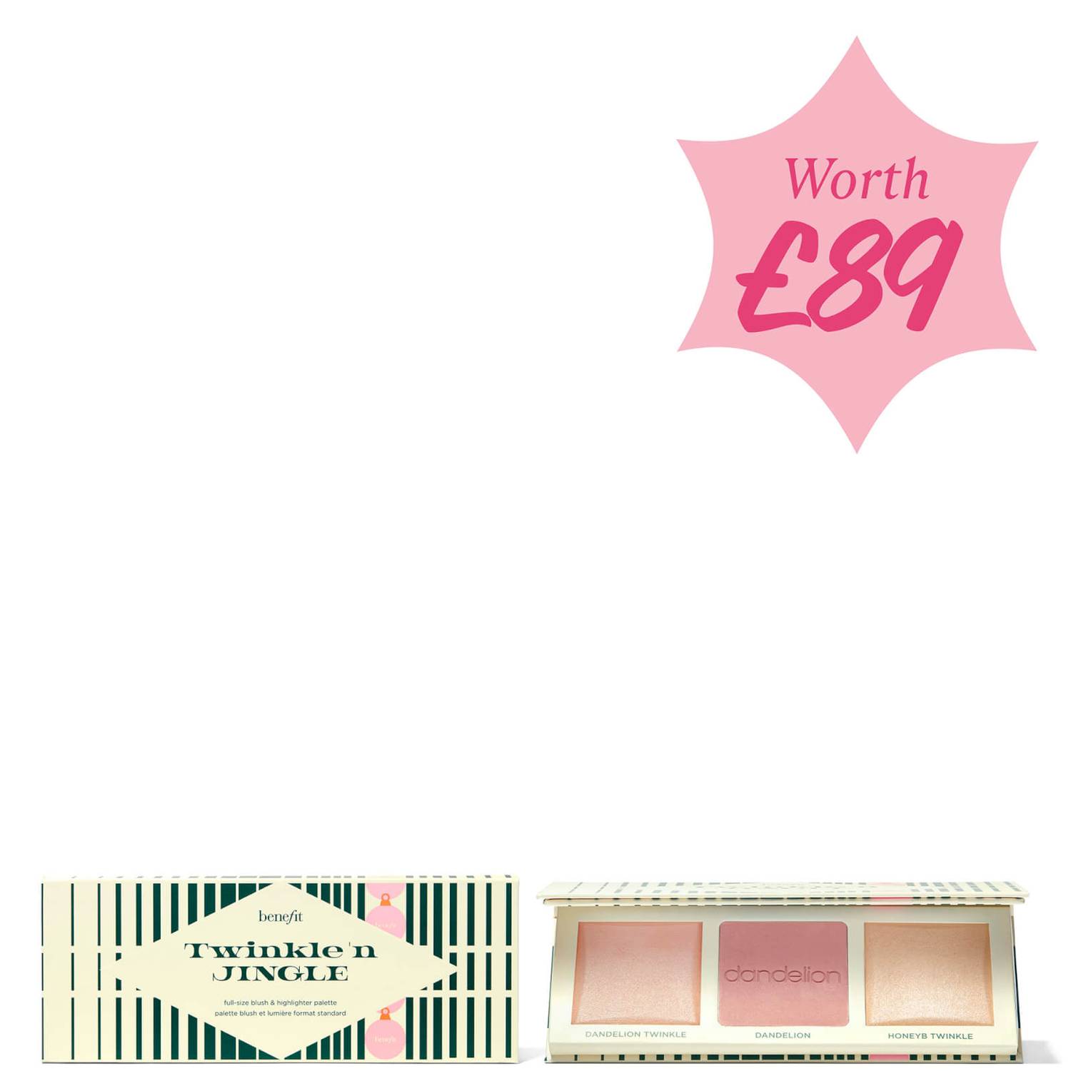 benefit Twinkle n Jingle Dandelion Blusher and Highlighter Palette (Worth £89.00)